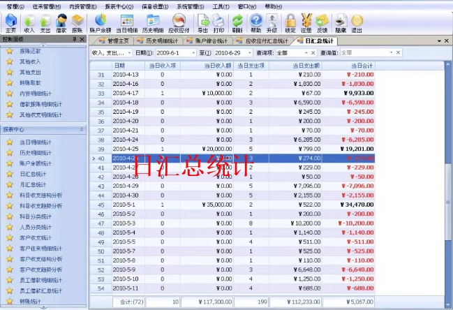 财务记账软件V4.32收入支出应收应付借款还款出纳管理记账通管理(图3)